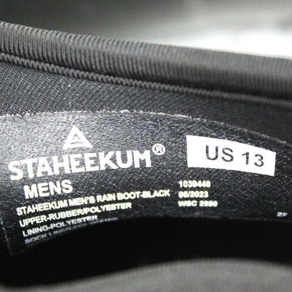 STAHEEKUM MEN'S RAIN BOOT BLACK; SIZE 13; STOCK #C904076508; ITEM #1039448; NWT - Picture 10 of 11